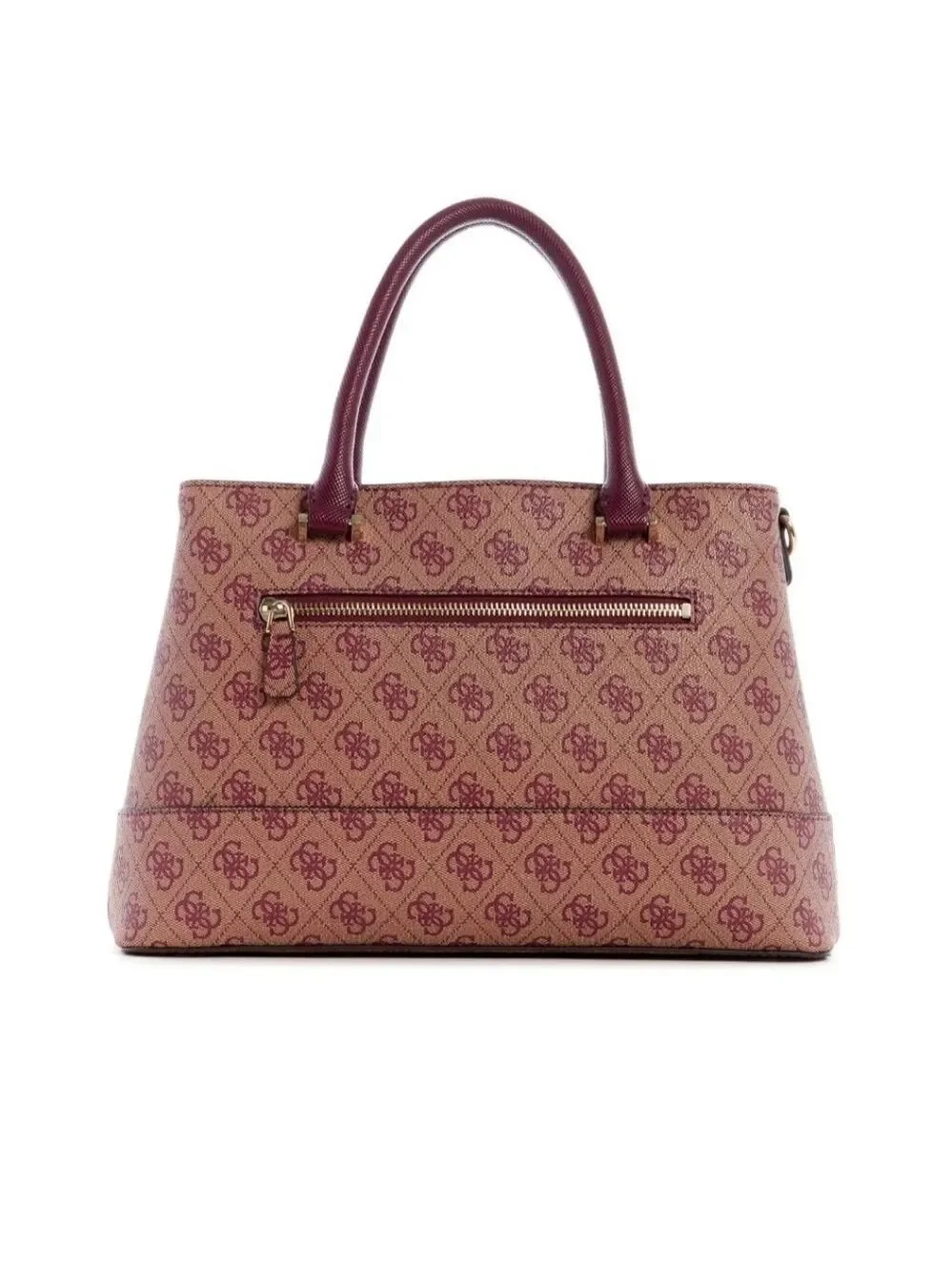 NWT Guess Cordelia Plum Logo Luxury Satchel